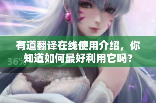 有道翻译在线使用介绍，你知道如何最好利用它吗？