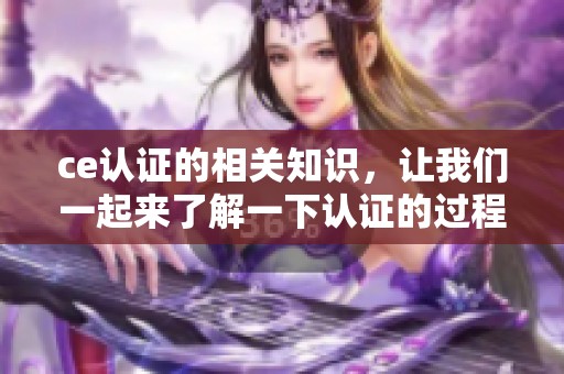 ce认证的相关知识，让我们一起来了解一下认证的过程与重要性