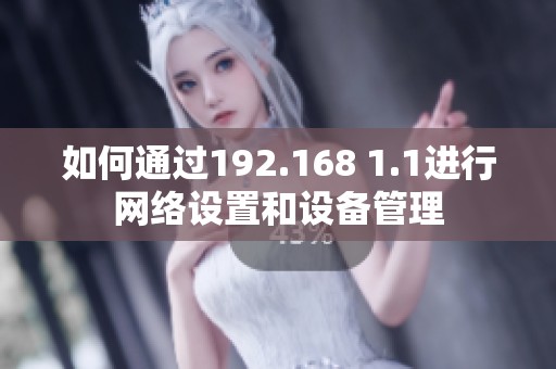 如何通过192.168 1.1进行网络设置和设备管理