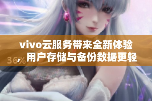 vivo云服务带来全新体验，用户存储与备份数据更轻松