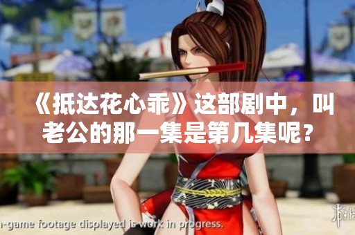 《抵达花心乖》这部剧中，叫老公的那一集是第几集呢？