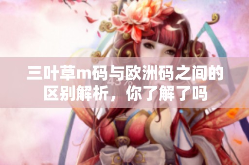 三叶草m码与欧洲码之间的区别解析，你了解了吗