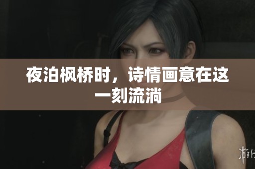 夜泊枫桥时，诗情画意在这一刻流淌