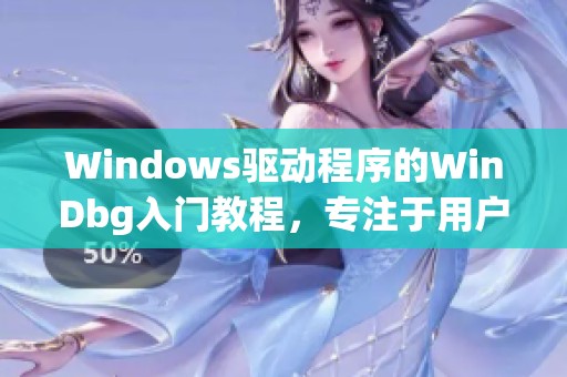 Windows驱动程序的WinDbg入门教程，专注于用户模式的调试技巧