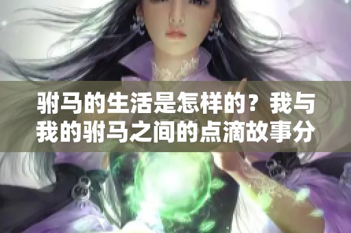 驸马的生活是怎样的？我与我的驸马之间的点滴故事分享。