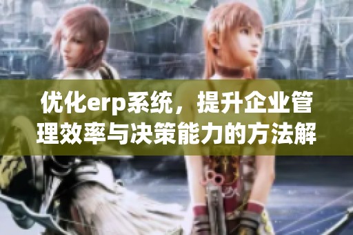 优化erp系统，提升企业管理效率与决策能力的方法解析