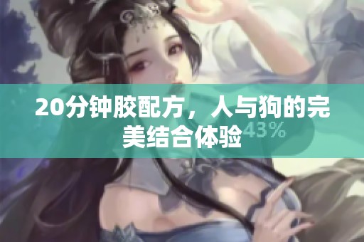 20分钟胶配方，人与狗的完美结合体验