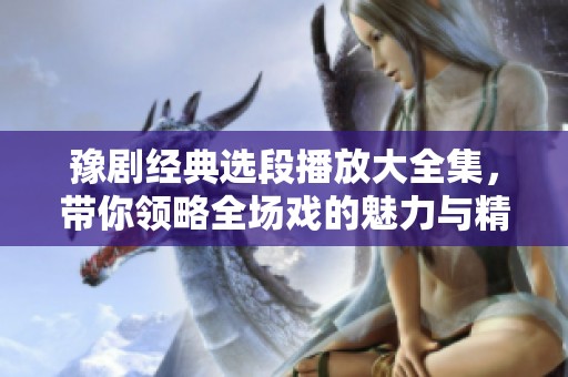 豫剧经典选段播放大全集，带你领略全场戏的魅力与精彩
