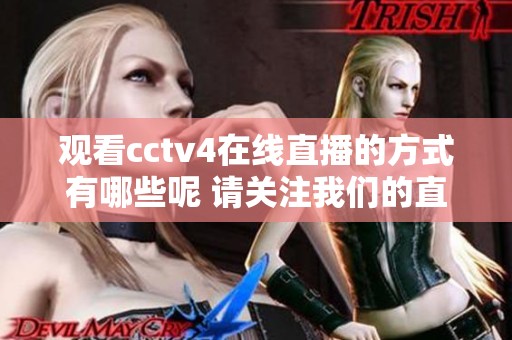 观看cctv4在线直播的方式有哪些呢 请关注我们的直播平台获取更多信息
