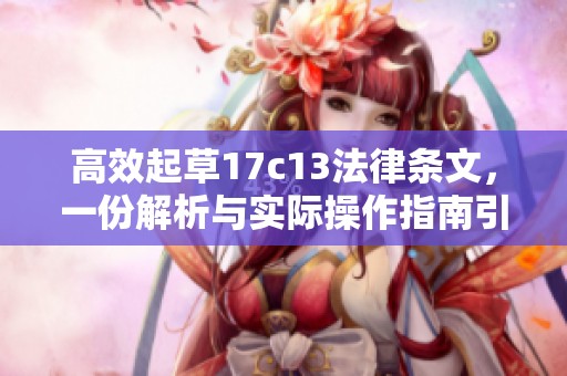 高效起草17c13法律条文，一份解析与实际操作指南引发的思考