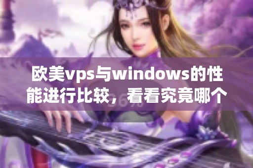 欧美vps与windows的性能进行比较，看看究竟哪个更具优势 45