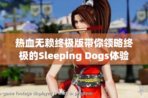 热血无赖终极版带你领略终极的Sleeping Dogs体验