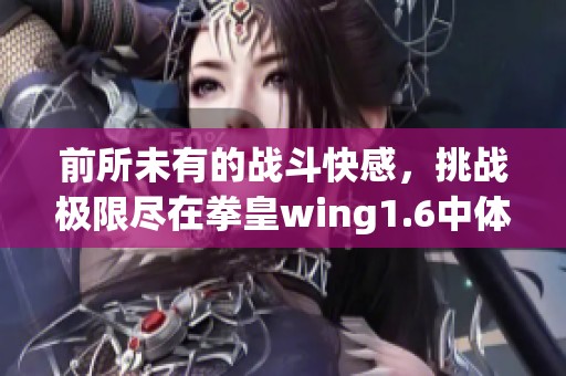 前所未有的战斗快感，挑战极限尽在拳皇wing1.6中体验！