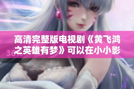 高清完整版电视剧《黄飞鸿之英雄有梦》可以在小小影视在线观看